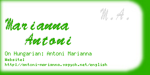 marianna antoni business card